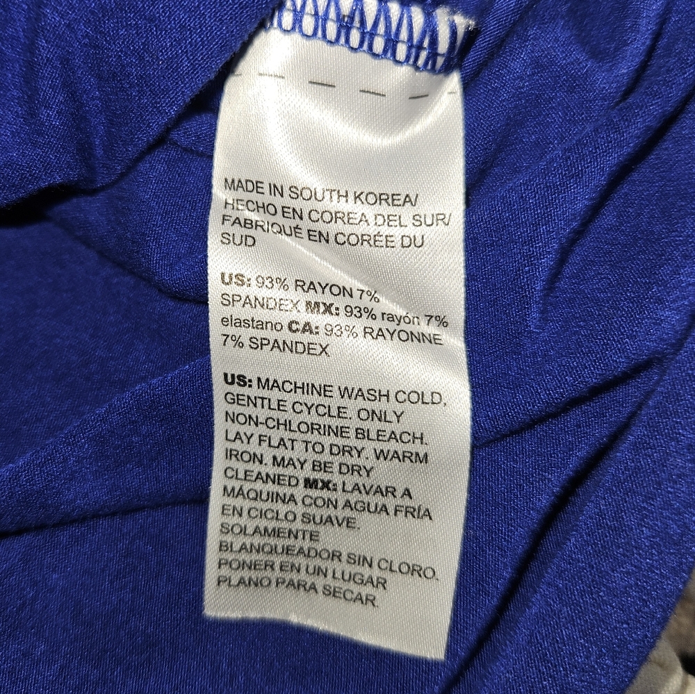 Chico's Tunic Top Classic Women's Size 2 / Large Royal Blue Shirt Tee Rayon - Picture 12 of 15